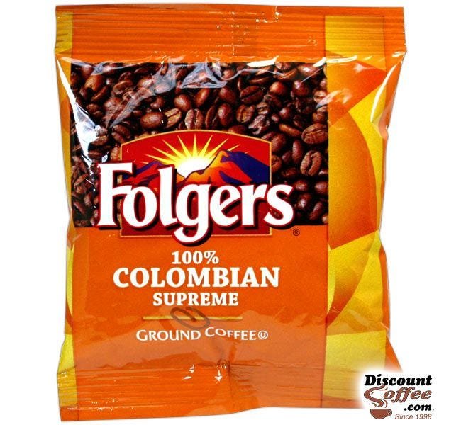Folgers Ground Coffee Fraction Packs 42 Count - 1.4oz Each