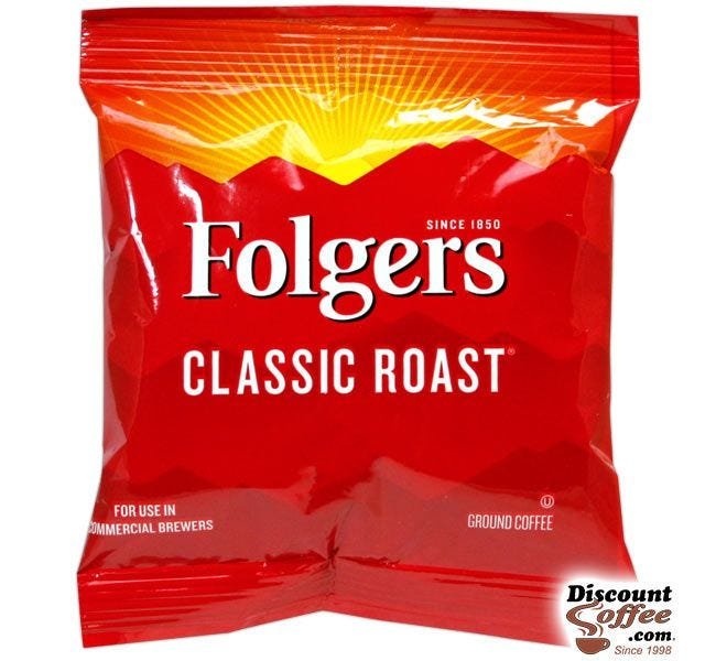 Folgers Ground Coffee Fraction Packs 42 Count - 1.4oz Each